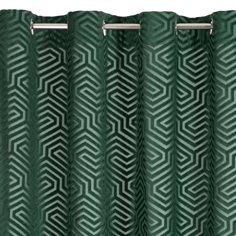 Záves PIERRE CARDIN INGA na krúžkoch tmavozelený 140x250cm 140x250