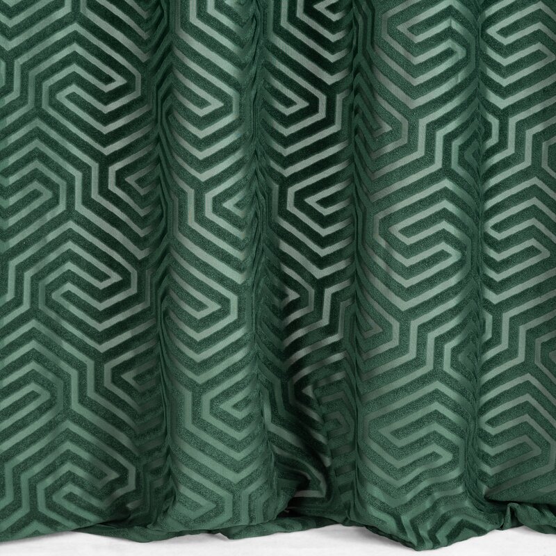 Záves PIERRE CARDIN INGA na krúžkoch tmavozelený 140x250cm 140x250