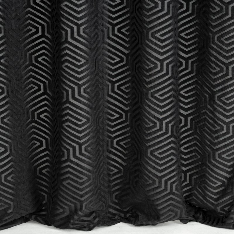 Záves PIERRE CARDIN INGA na krúžkoch čierny 140x250cm 140x250