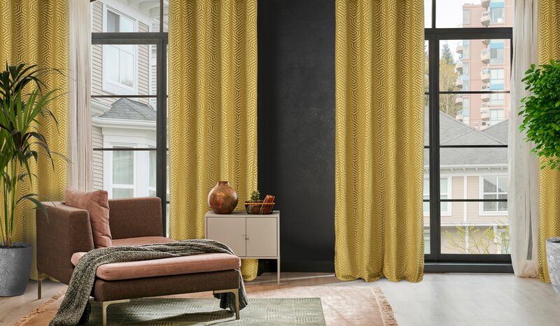 Záves PIERRE CARDIN INGA na krúžkoch zlatý 140x250cm 140x250