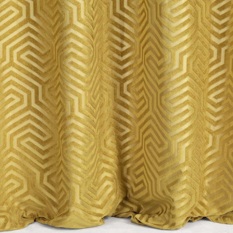 Záves PIERRE CARDIN INGA na krúžkoch zlatý 140x250cm 140x250