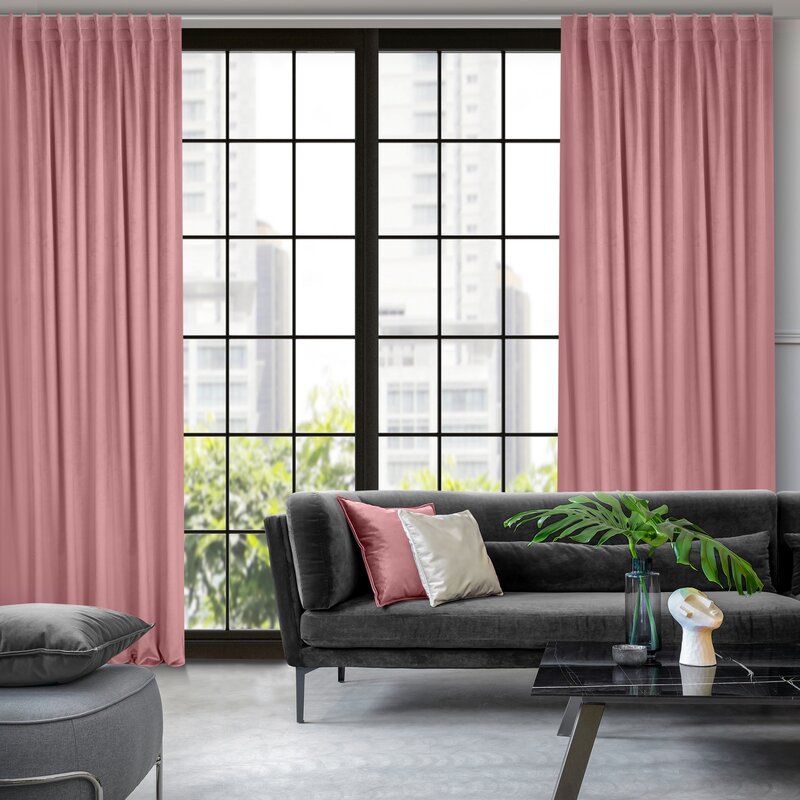 Záves MADLEN na flex páske staroružový 140x300cm 140x300