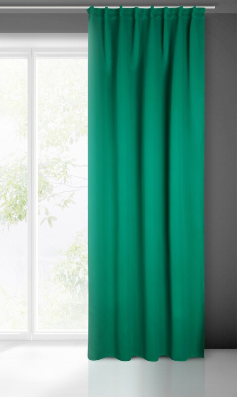 Záves MILAN na flex páske zelený 140x300cm 140x300
