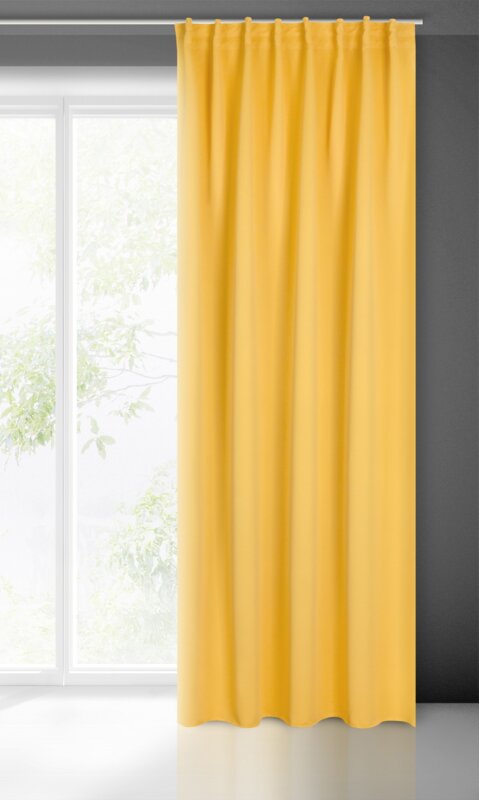 Záves MILAN na flex páske horčicový 140x300cm 140x300