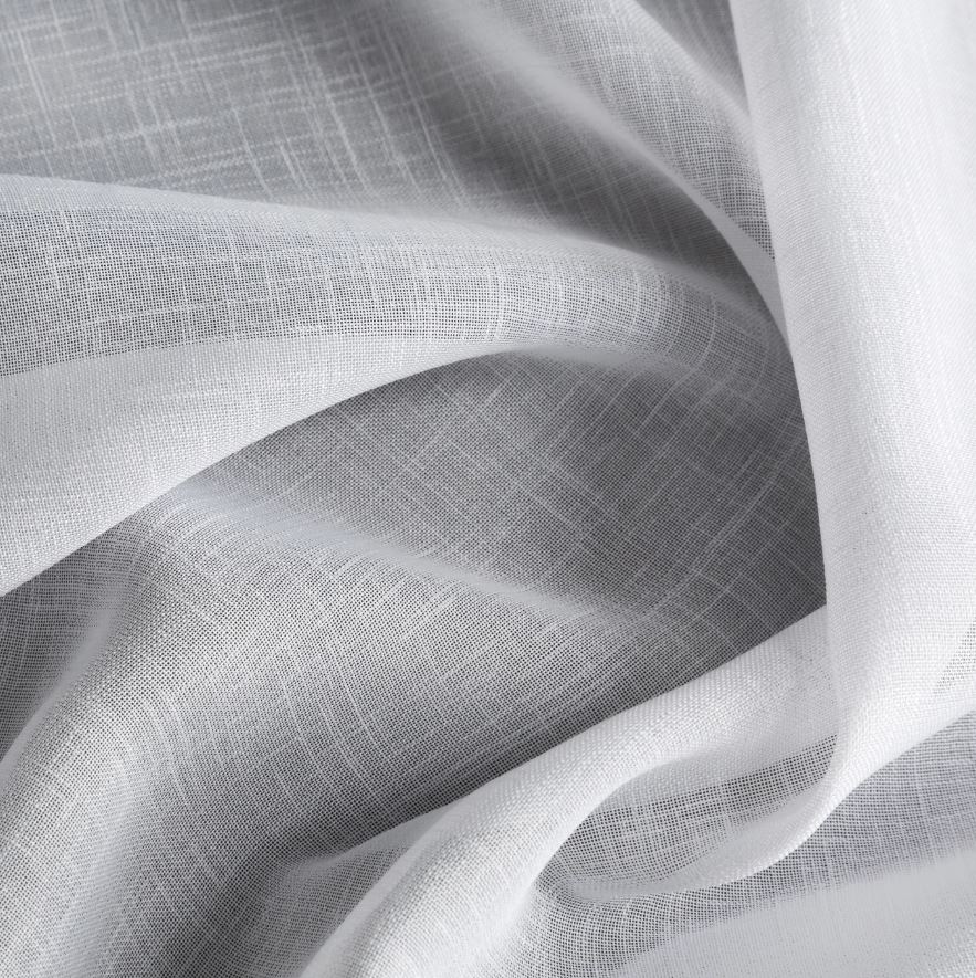 Záclona metráž LINEN biela, 300cm 300