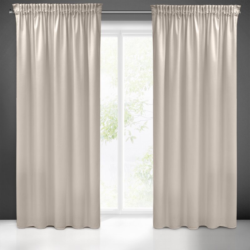 Záves PIERRE CARDIN SIBEL na páske béžový 140x270cm 140x270