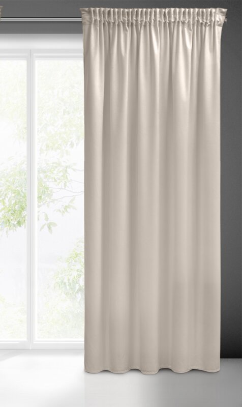 Záves PIERRE CARDIN SIBEL na páske béžový 140x270cm 140x270