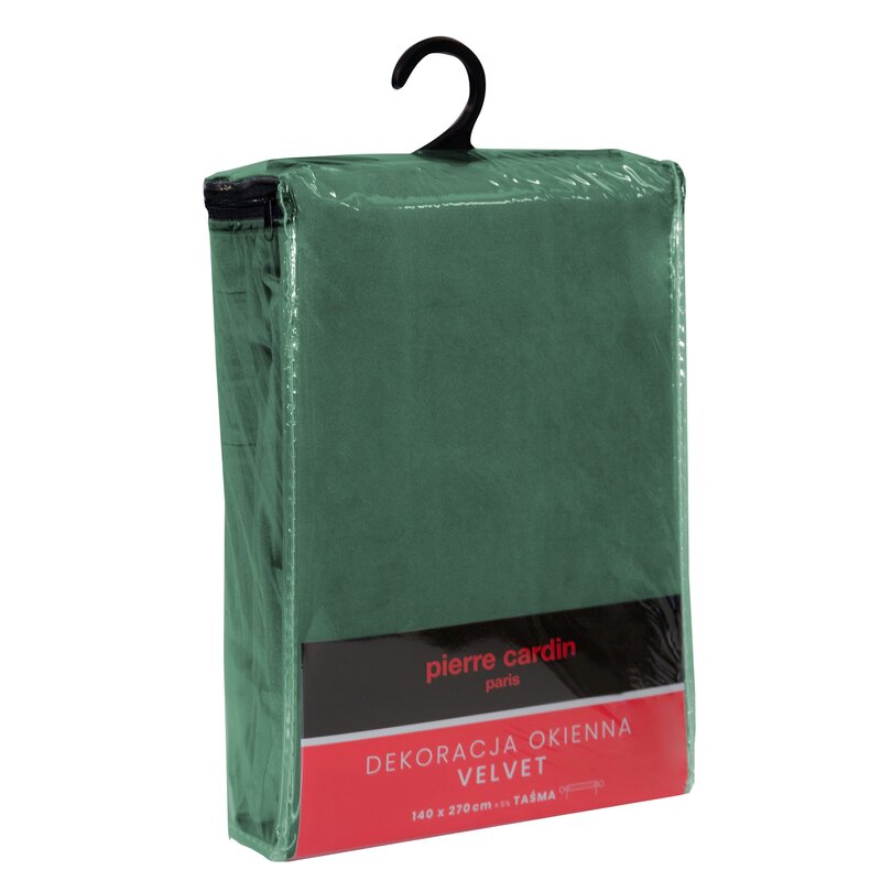 Záves PIERRE CARDIN SIBEL na páske tmavý mätový 140x270cm 140x270