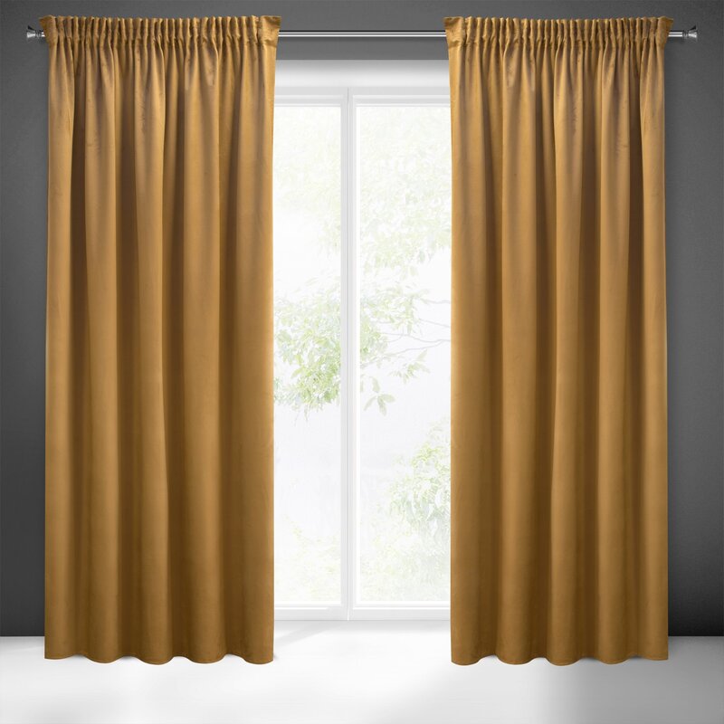 Záves PIERRE CARDIN SIBEL na páske medový 140x270cm 140x270