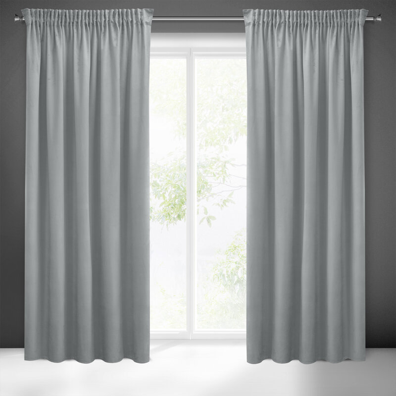Záves PIERRE CARDIN SIBEL na páske sivý 140x270cm 140x270