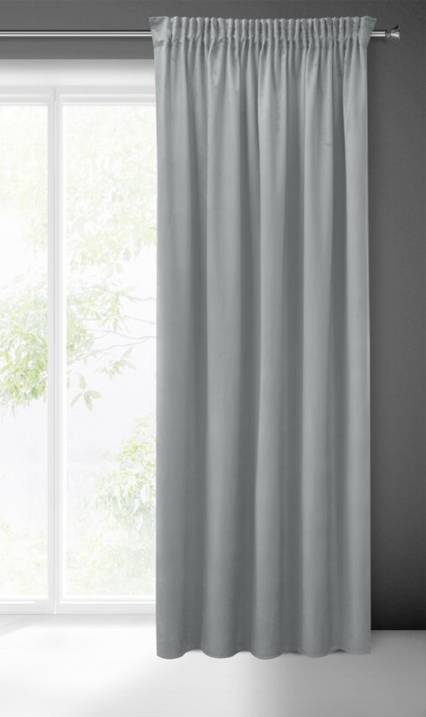 Záves PIERRE CARDIN SIBEL na páske sivý 140x270cm 140x270