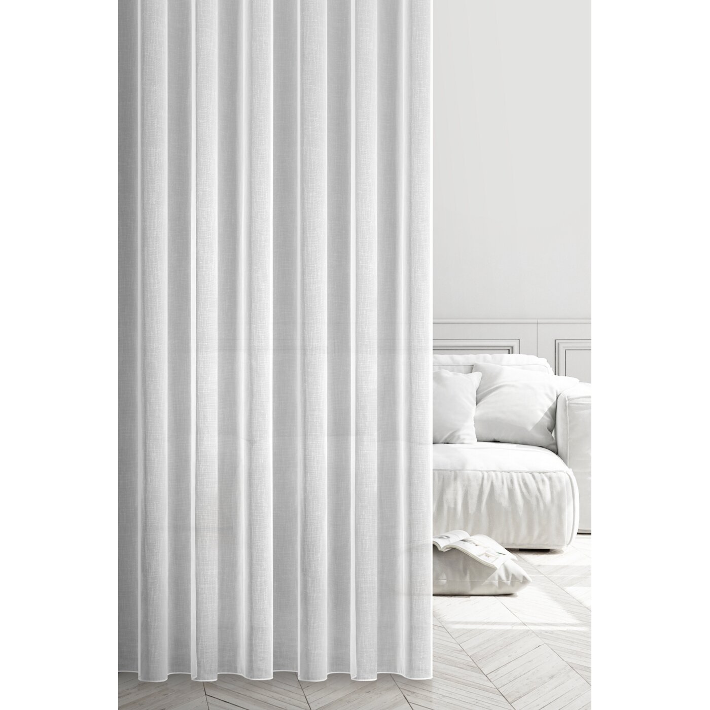 Záclona metráž 2283 biela, 280cm 280