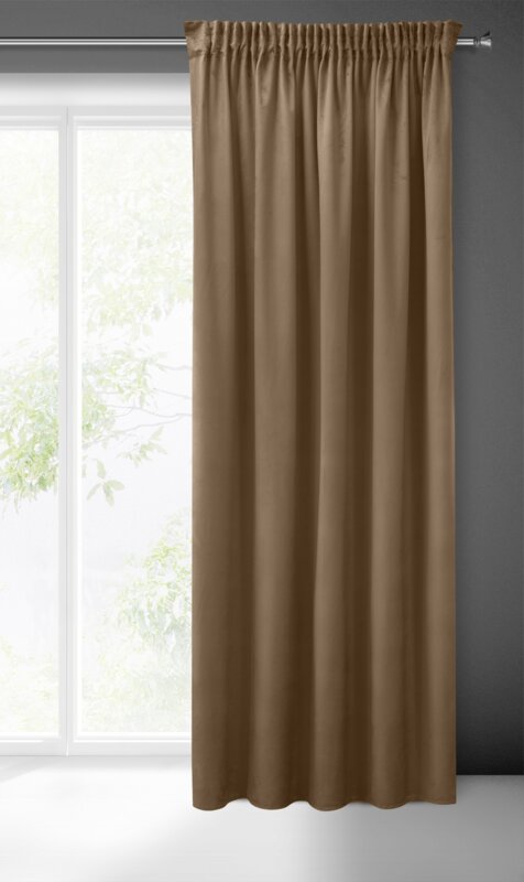 Záves PIERRE CARDIN SIBEL na páske hnedý 140x270cm 140x270