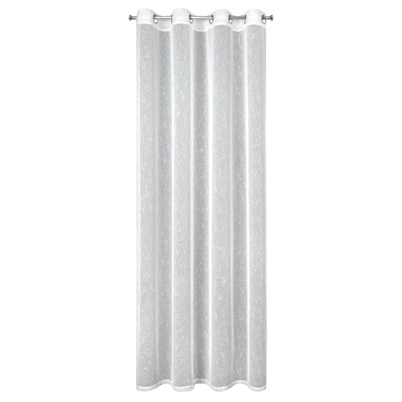 Záclona KELLY na krúžkoch biela so striebornou niťou 140x250cm 140x250