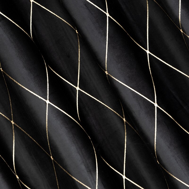 Záves PIERRE CARDIN MARGO na krúžkoch čierny/zlatý 140x250cm 140x250