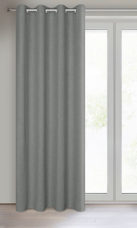 Záves LIDIA na krúžkoch sivý 140x250cm 140x250