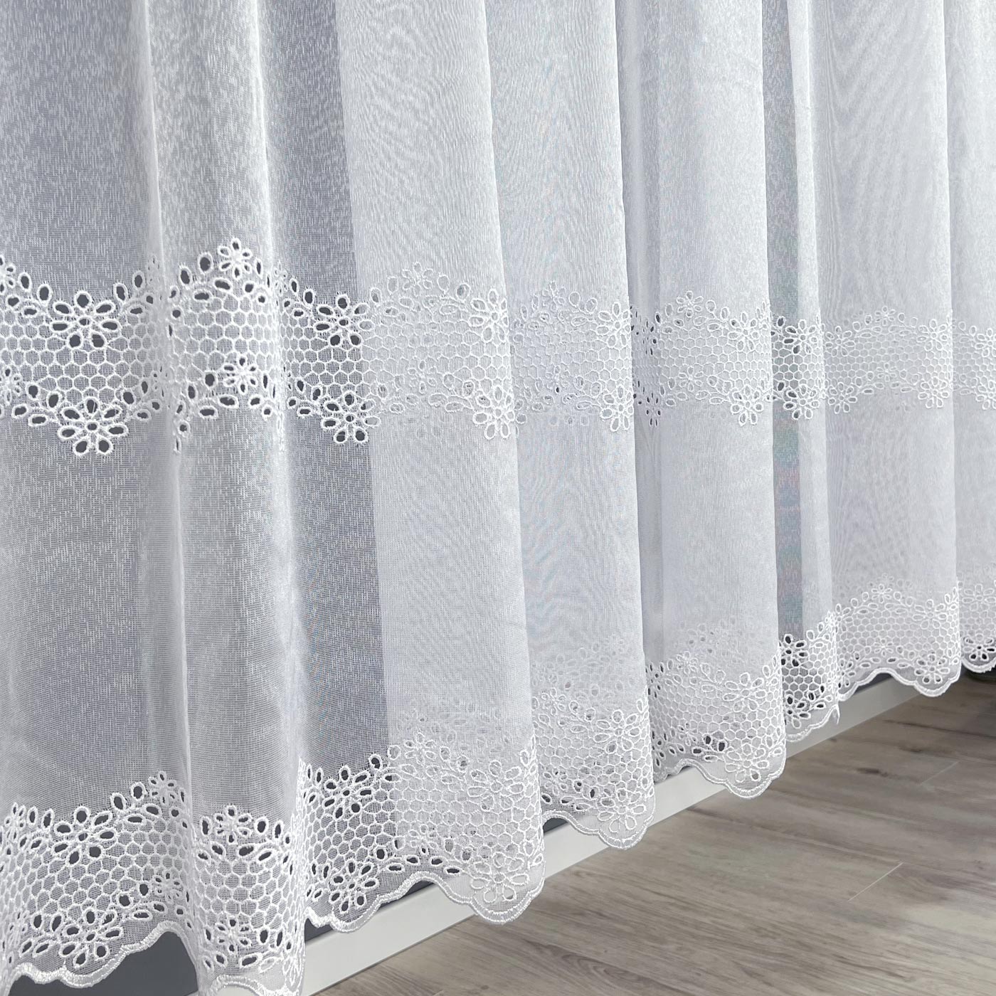 Záclona metráž V186/00 biela, 180cm - 1,7 m 180