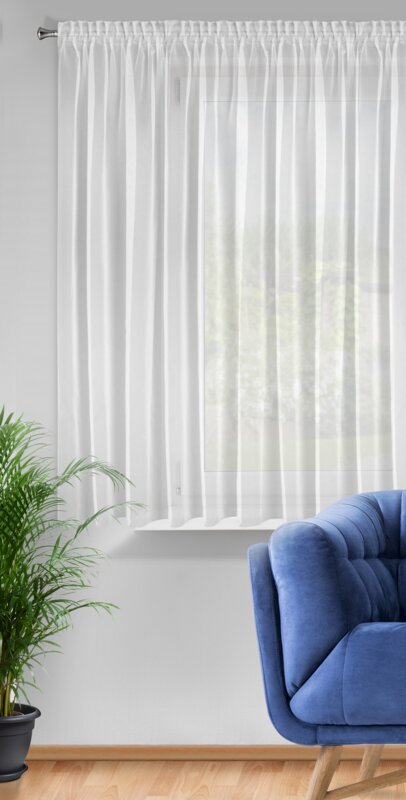 Záclona ESEL na páske biela 350x150cm 350x150