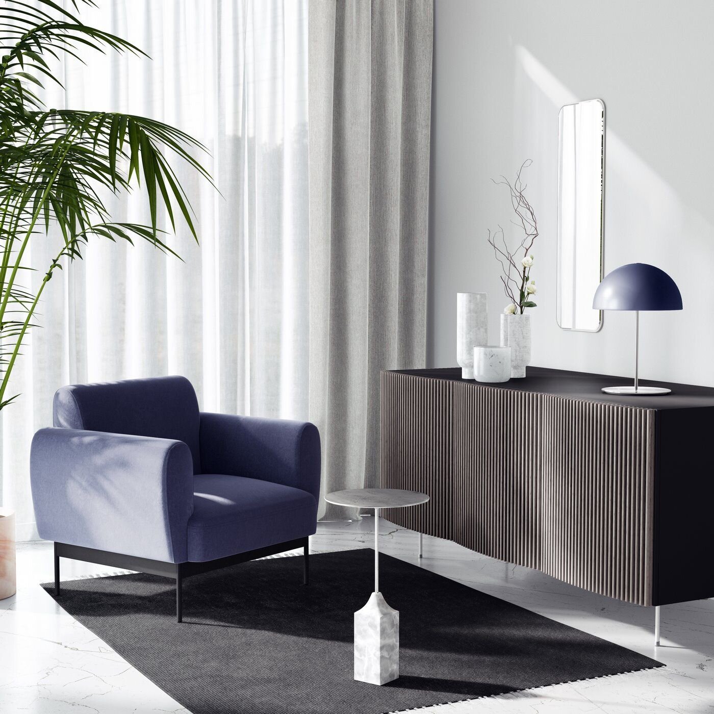 Záves STYLE POPI popolavý, 280cm 280