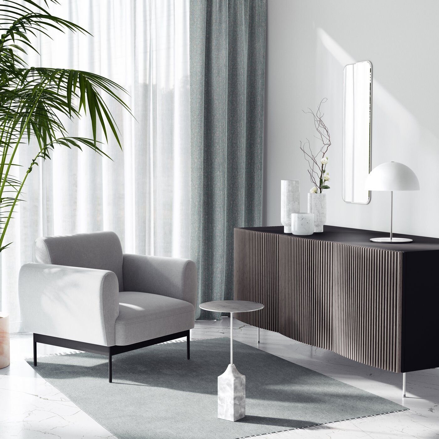 Dekoračná látka PREMIUM P265/1 popolavá/mätová, 285cm 285