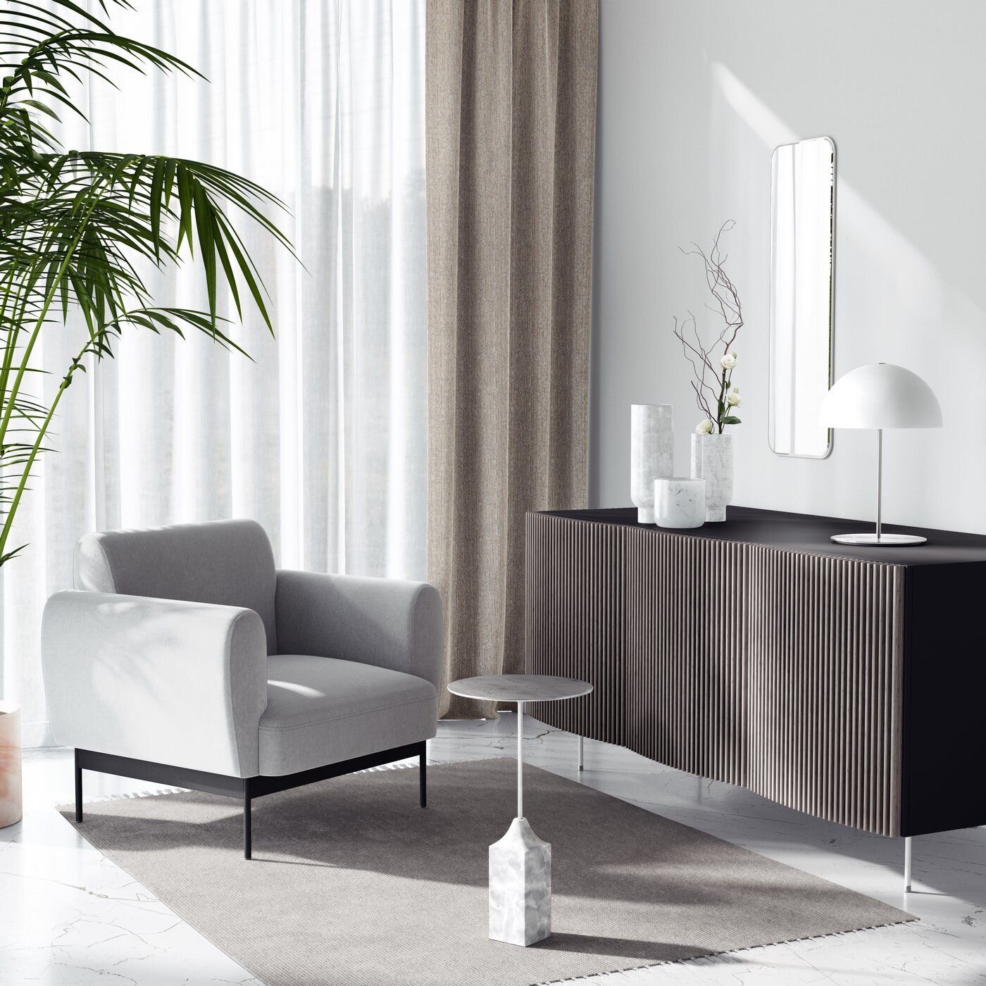 Dekoračná látka PREMIUM P265/8 popolavá/béžová, 285cm 285