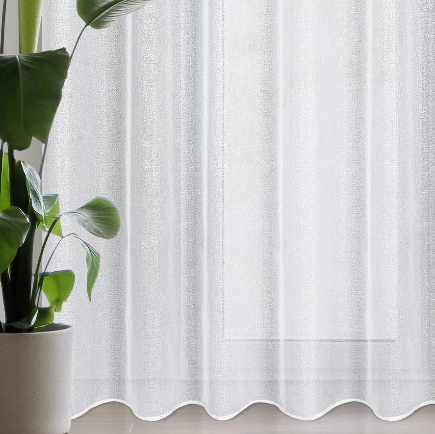 Záclona LENA na krúžkoch biela/strieborná 350x250cm 350x250