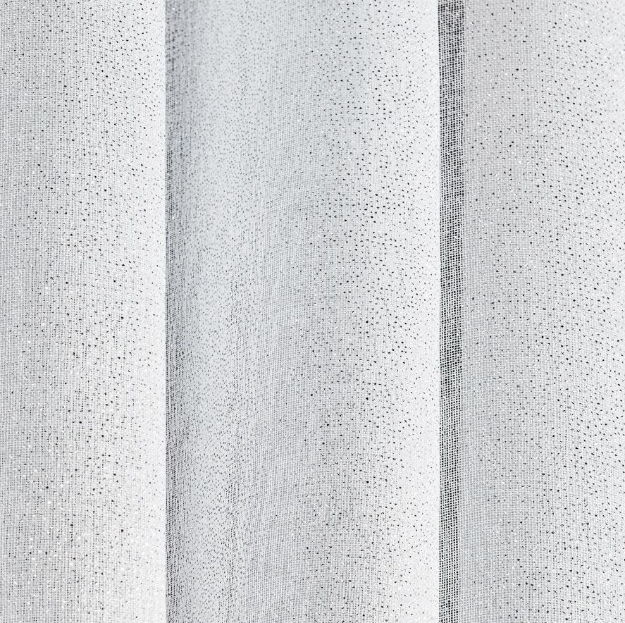 Záclona LENA na páske biela/strieborná 350x270cm 350x270