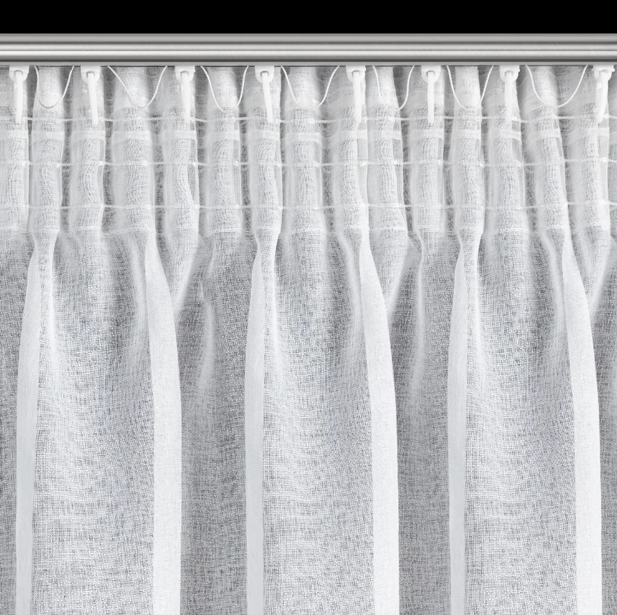 Záclona LENA na páske biela/strieborná 350x270cm 350x270