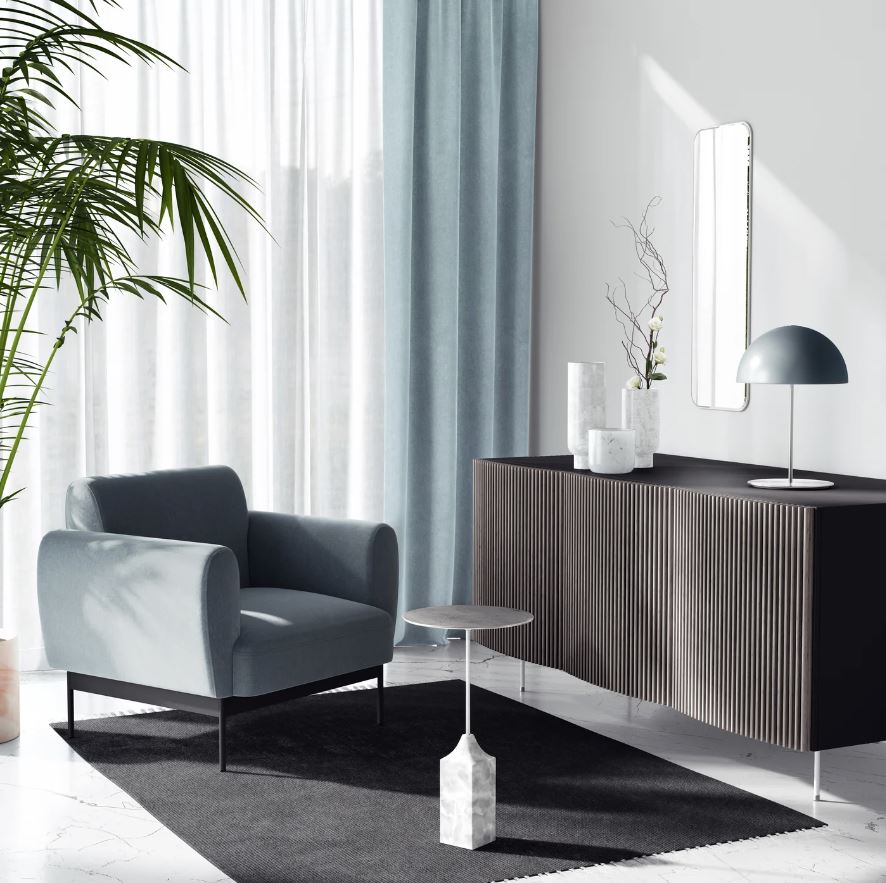 Záves PREMIUM VELVET P277/15 modrý, 280cm 280