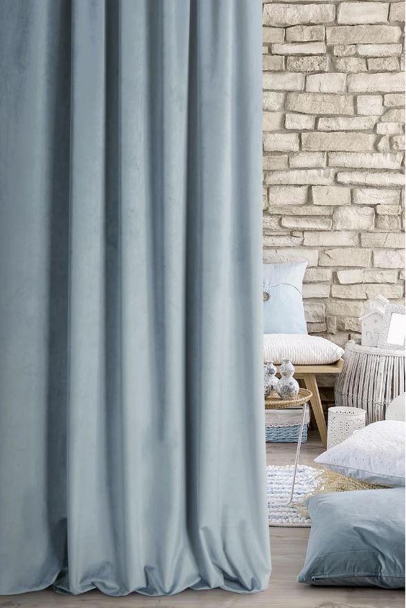 Záves PREMIUM VELVET P277/15 modrý, 280cm 280