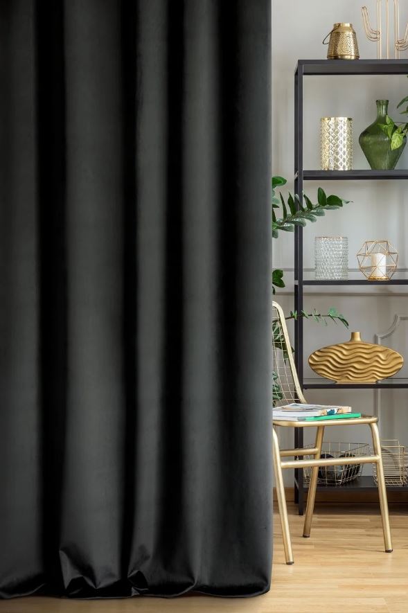Záves PREMIUM VELVET P277/18 čierny, 280cm 280