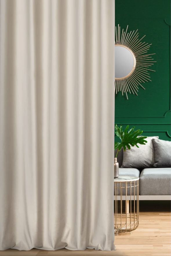 Záves PREMIUM VELVET P277/23 tmavý krémový, 280cm 280
