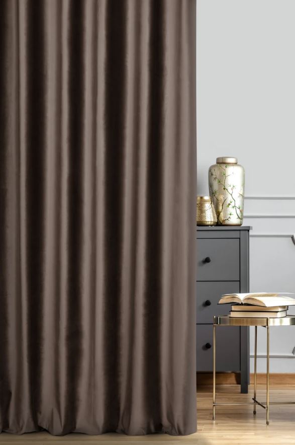 Záves PREMIUM VELVET P277/29 hnedý, 280cm 280