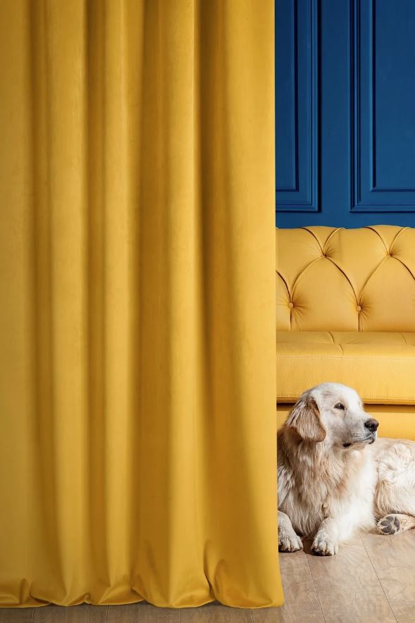 Záves PREMIUM VELVET P277/33 horčicový, 280cm 280