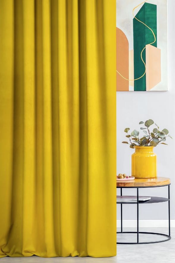 Záves PREMIUM VELVET P277/34 žltý, 280cm 280