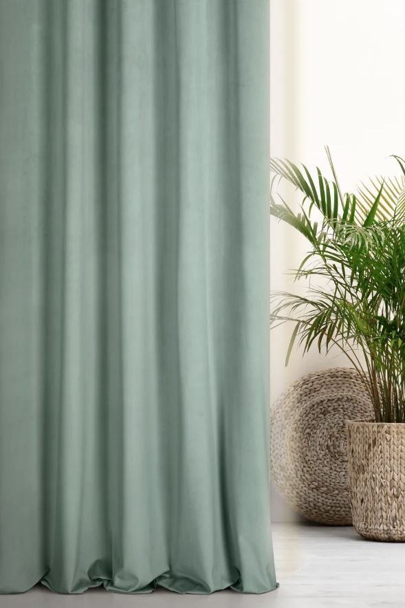 Záves PREMIUM VELVET P277/40 svetlý mätový, 280cm 280