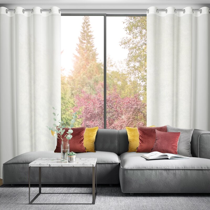 Záclona ROSSI na krúžkoch biela 135x250cm 135x250
