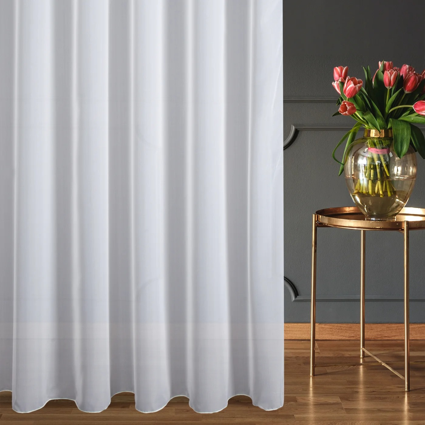 Záclona metráž /ŻORŻ biela, 340cm 340