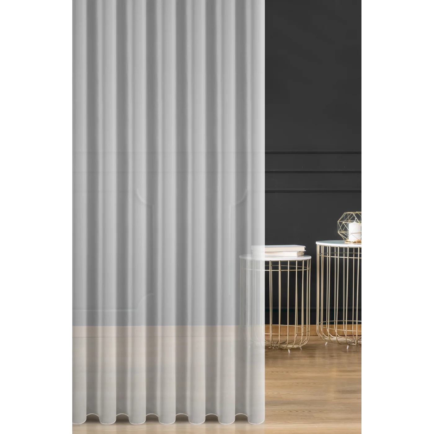 Záclona metráž MILA biela, 300cm 300