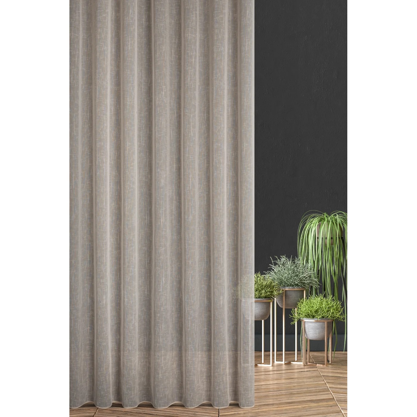 Záclona metráž NATUREL béžová, 300cm 300