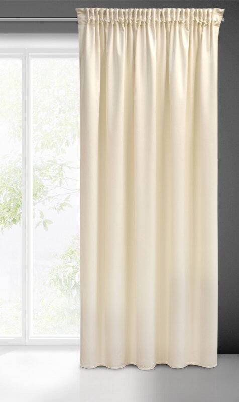 Záves PIERRE CARDIN SIBEL na páske krémový 140x270cm 140x270