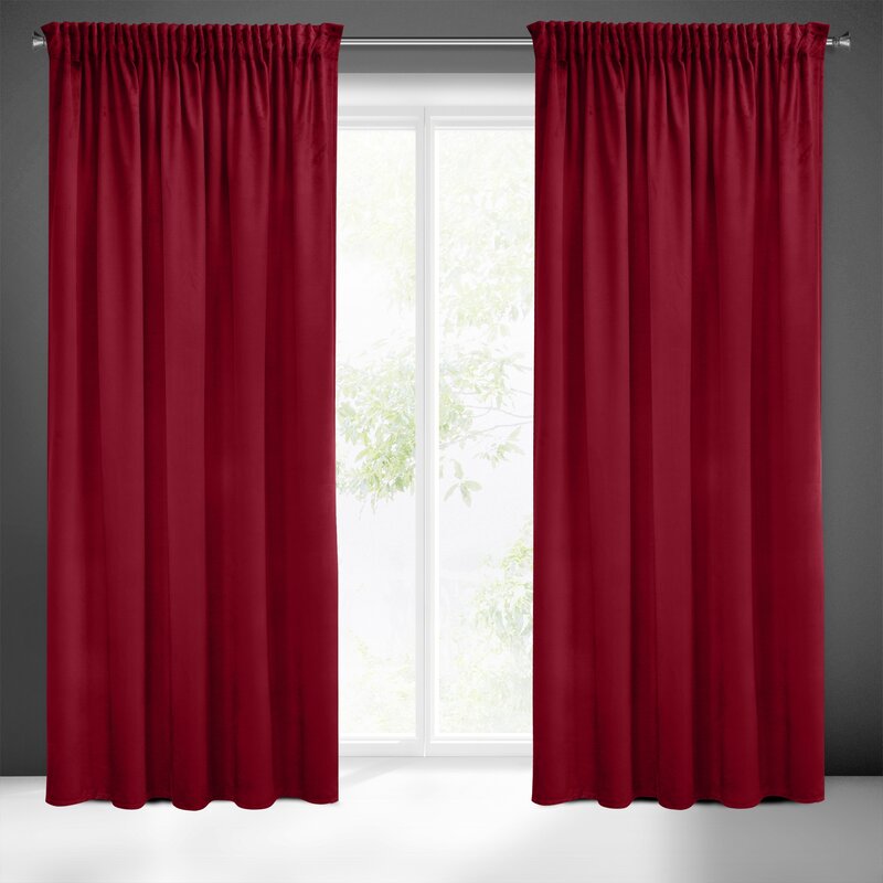Záves PIERRE CARDIN SIBEL na páske bordový 140x270cm 140x270
