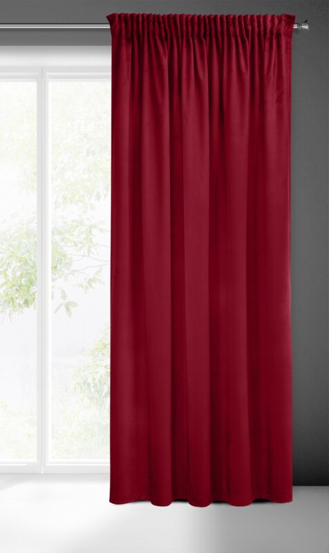 Záves PIERRE CARDIN SIBEL na páske bordový 140x270cm 140x270
