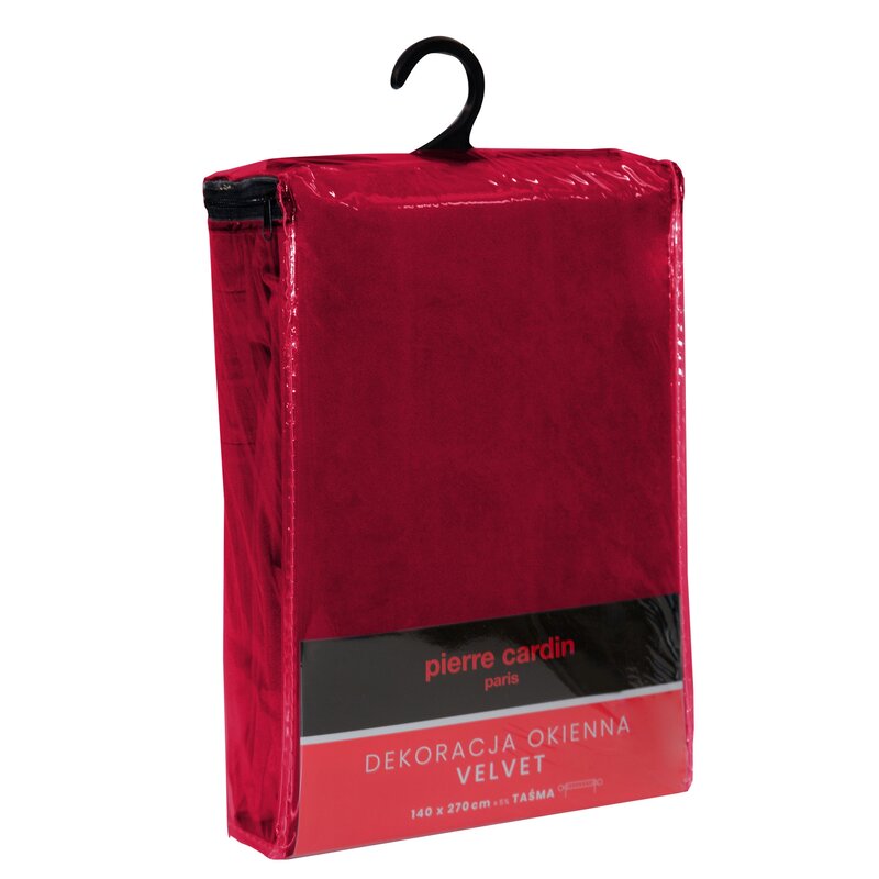 Záves PIERRE CARDIN SIBEL na páske bordový 140x270cm 140x270