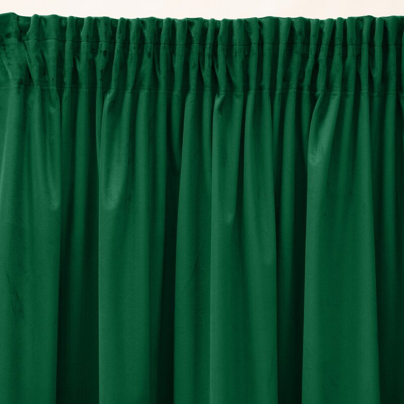Záves PIERRE CARDIN SIBEL na páske tmavozelený 140x270cm 140x270