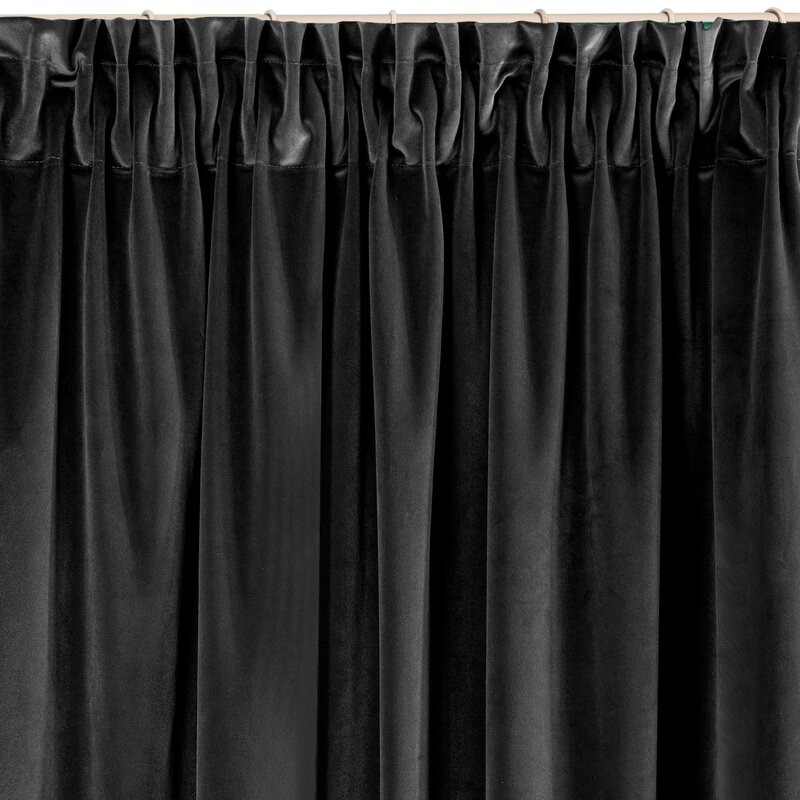 Záves RIA na páske čierny 140x270cm 140x270