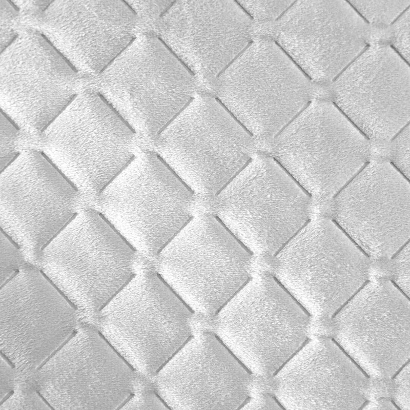 Zamatový prehoz na posteľ DIMON 200x220 cm biely 200x220