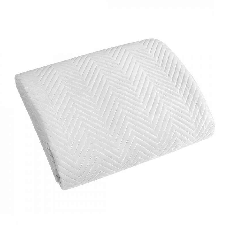 Zamatový prehoz na posteľ SOFIA 200x220 cm biely 200x220