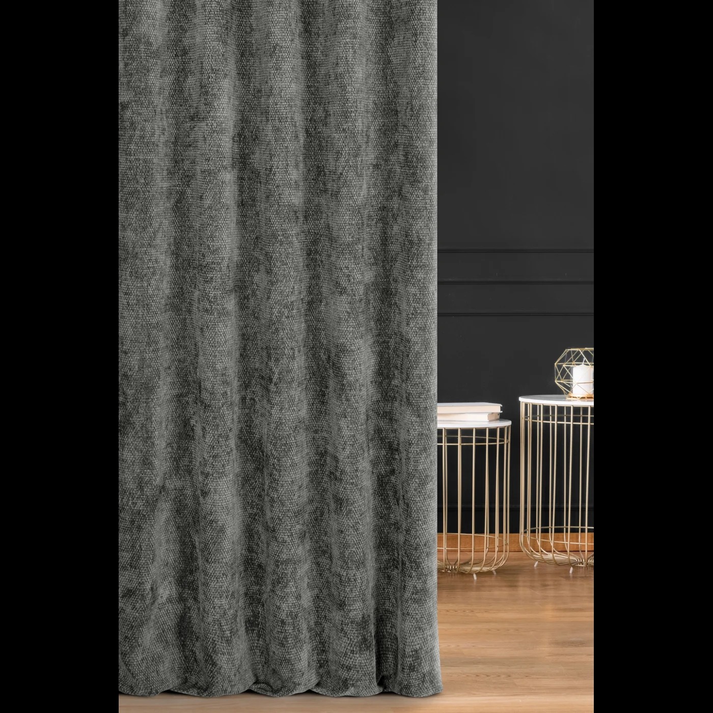 Šenilový záves ALETA popolavý, 280cm 280