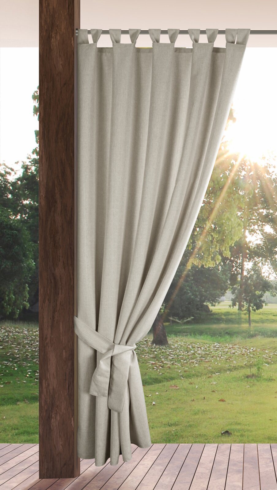 Záves na terasu GARDEN MEL na pútkach 155x220 cm béžový 155x220